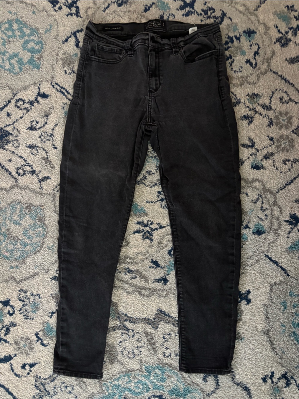 Lucky Brand Washed Black Skinny Jeans